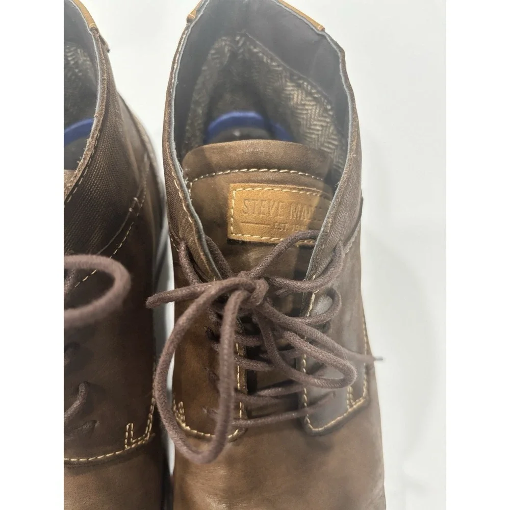 Steve Madden Mens 13 Chukka Boots  Leather Lace Up